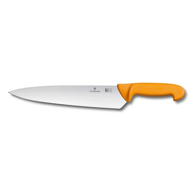 VICT PROF Victorinox Swibo Chefs Carving Knife 21cm Heavy Stiff Blade Yellow 5.8451.21 - happyinmart.com.au