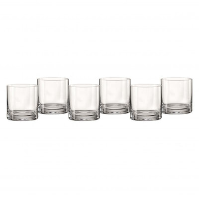 BOHEMIA Bohemia Bar Line Old Fashioned Whiskey Glasses 280ml Set Of 6 #59425 - happyinmart.com.au