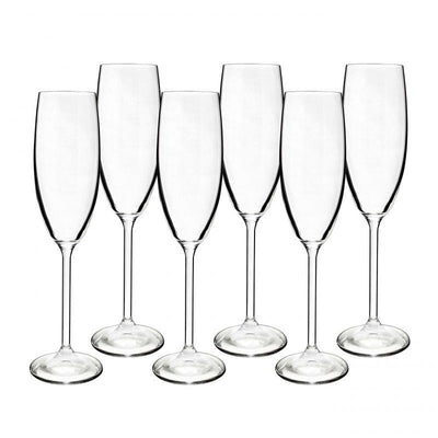 BOHEMIA Bohemia Maxima Champagne Flutes Glass Set Of 6 220ml #59455 - happyinmart.com.au