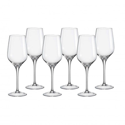 BOHEMIA Bohemia Rebecca White Wine Glass Set Of 6 350ml #59460 - happyinmart.com.au