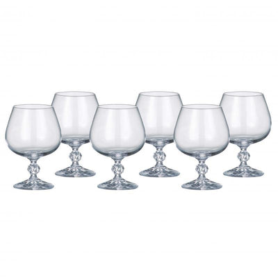 BOHEMIA Bohemia Claudia Brandy Glass Set Of 6 250ml #59479 - happyinmart.com.au