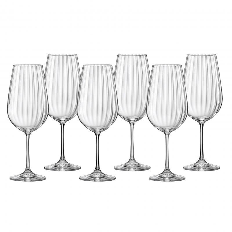 BOHEMIA Bohemia Waterfall Wine Glasses 550ml Set Of 6 