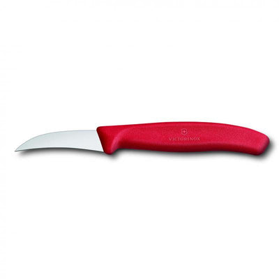 VICT PROF Victorinox Shaping Knife, 6 Cm Curved Blade, Classic, Red 6.7501 - happyinmart.com.au