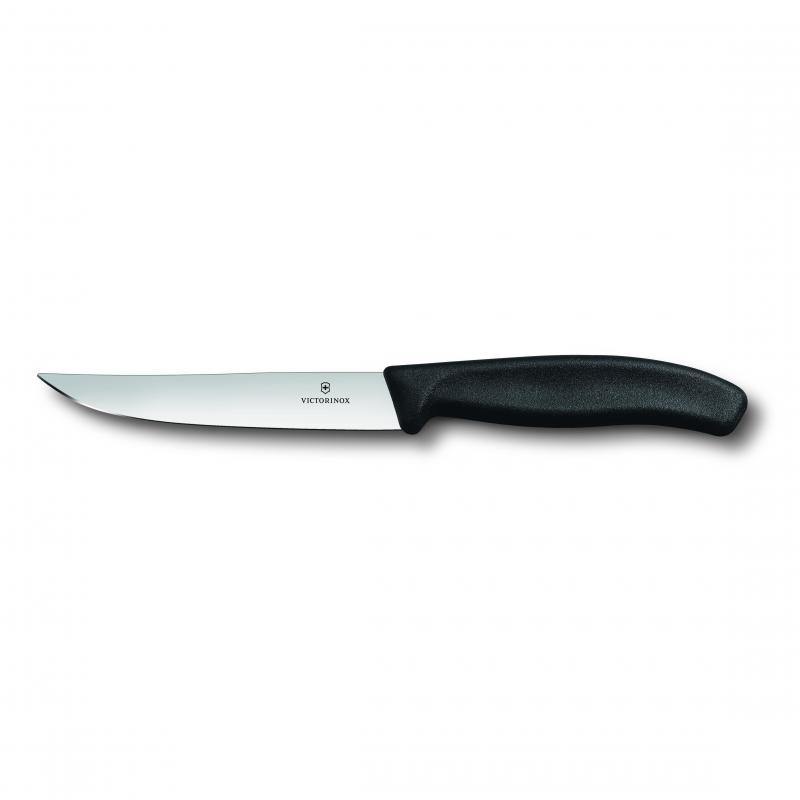 VICT PROF Victorinox Steak Knife 12cm, Wide Blade, Straight Edge, 2 Pc Set Black 6.7903.12B - happyinmart.com.au