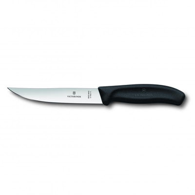VICT PROF VIctorinox Steak Knife 14cm, Wide Blade, Straight Edge, Classic, Black 6.7903.14 - happyinmart.com.au