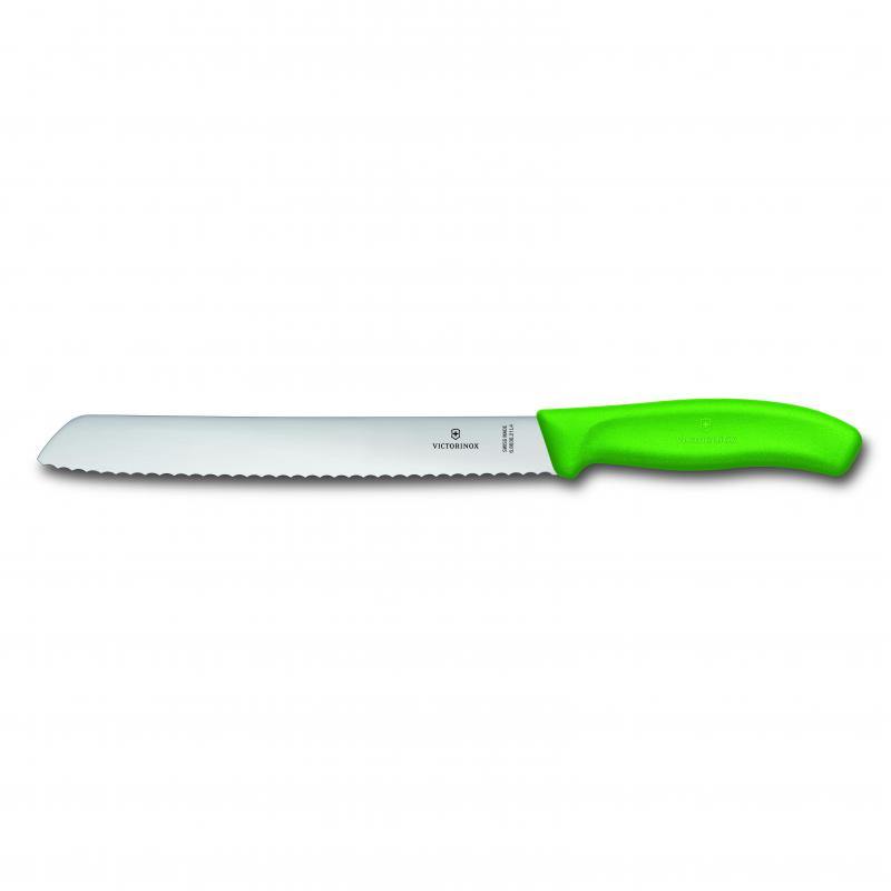 VICT PROF Victorinox Bread Knife, 21cm, Wavy Edge Blade, Classic,Green,Blister 6.8636.21L4B - happyinmart.com.au