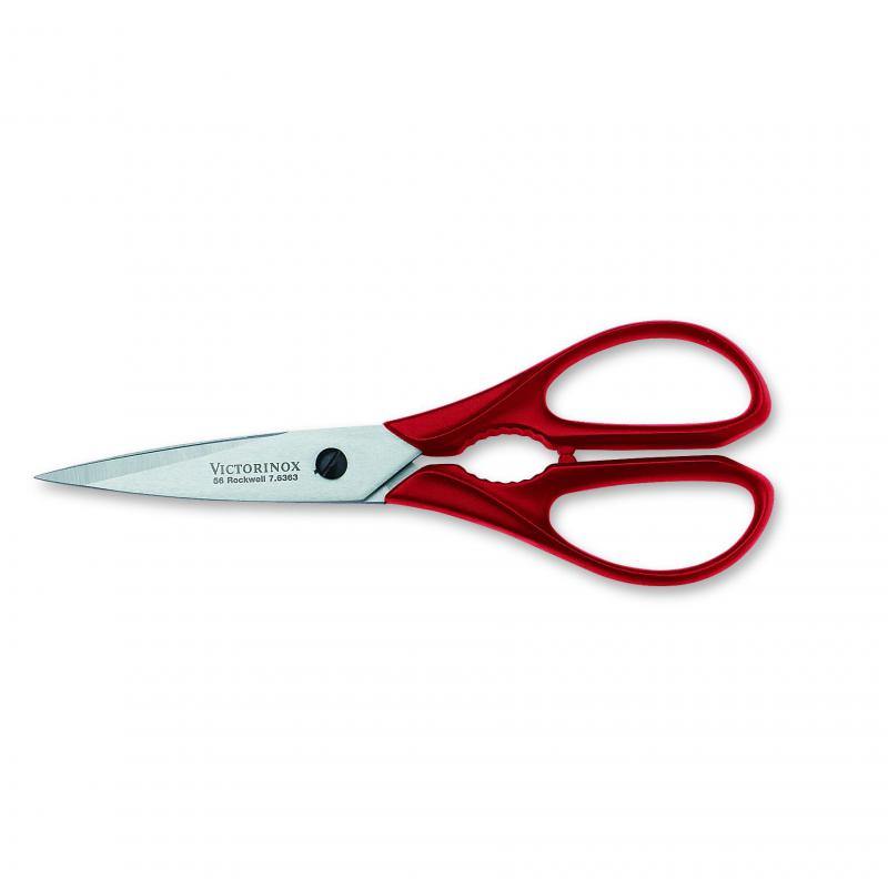VICT PROF Victorinox Kitchen Shears,20cm O/A, Stainless, Red Nylon Handles 7.6363 - happyinmart.com.au