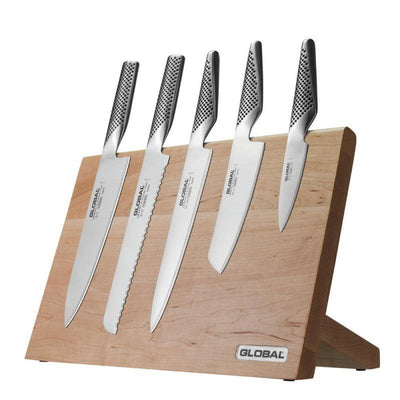 GLOBAL Global Takumi Maple Knife Block Set ‎Stainless Steel #79648 - happyinmart.com.au