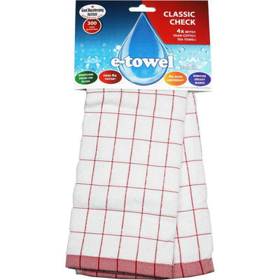 E-CLOTH Ecloth High Performance Tea Towels Red #80524 - happyinmart.com.au