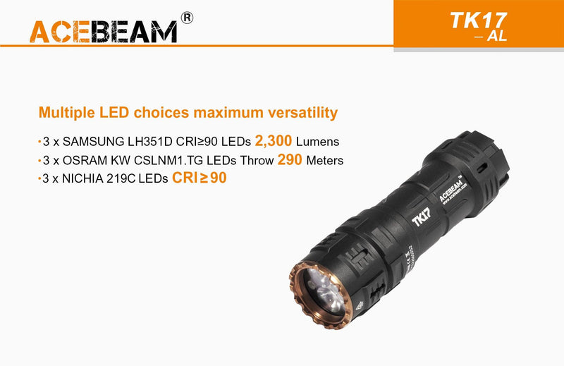 ACEBEAM Acebeam 2300 Lumen Compact Versatile Edc Torch 