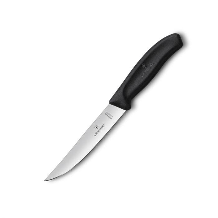 VICT PROF Steak Knife, 11cm Pointed Tip, Smooth Edge, Nylon - Black 5.1203 - happyinmart.com.au