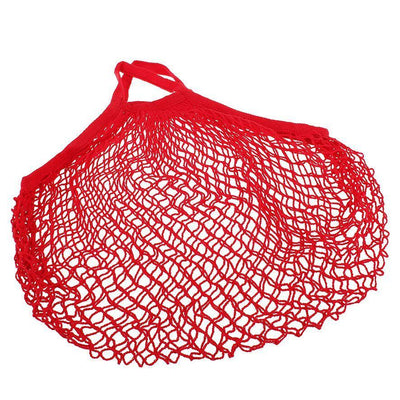 SACHI Sachi Cotton String Bag Short Handle Red #3660R - happyinmart.com.au