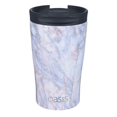 OASIS Oasis Stainless Steel Double Wall Insulated Travel Cup Silver Quartz #8914SQ - happyinmart.com.au