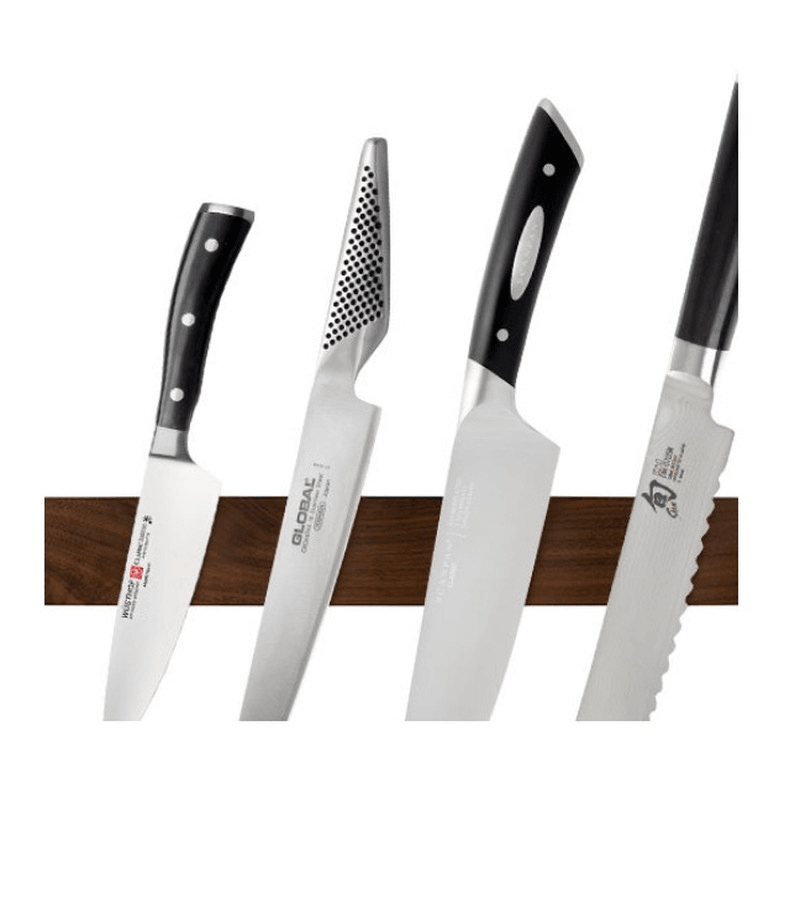 CHEFTECH Cheftech Solid Walnut Magnetic Knife Rack 45cm Brown 