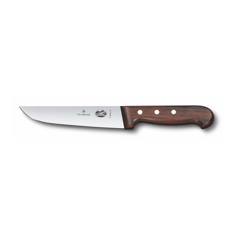 Victorinox Butchers Knife 18cm Straight Back Blade Rosewood 