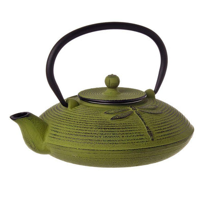 TEAOLOGY Teaology Cast Iron Teapot Dragonfly Green #4079G - happyinmart.com.au