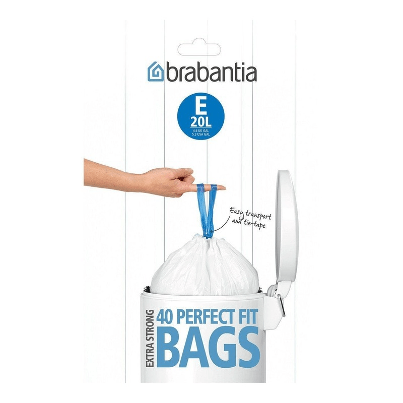 BRABANTIA Brabantia Bin Liner Code E 40 Bags Dispenser White Plastic 