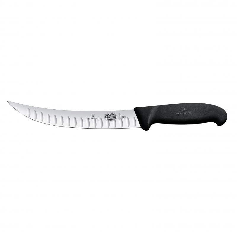 Victorinox Slaughter Knife 20cm Curved Narrow Blade Black 