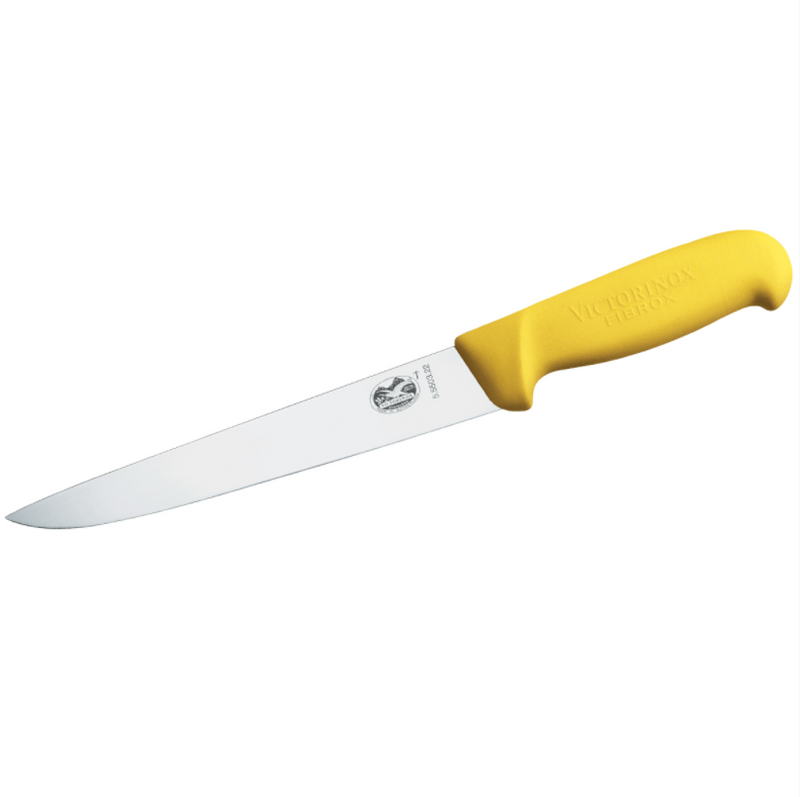 Victorinox Sticking Knife 22cm Straight Back Blade Fibrox Yellow 