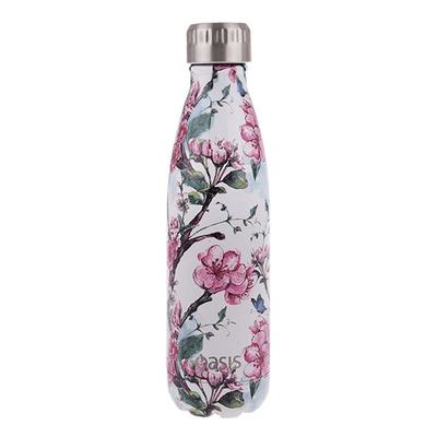 OASIS Oasis Stainless Steel Double Wall Insulated Drink Bottle Spring Blossom #8880SB - happyinmart.com.au