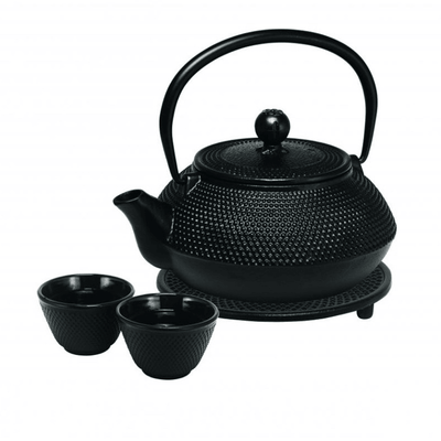 AVANTI Avanti Hobnail Teapot Set 800ml Black #15191 - happyinmart.com.au