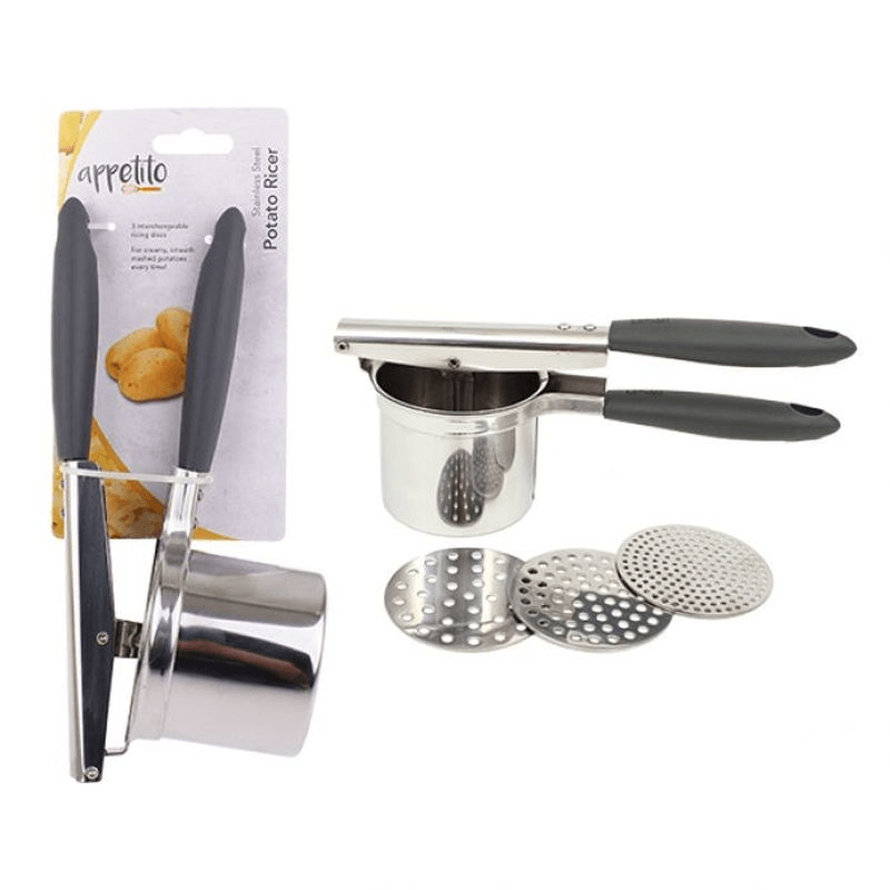 APPETITO Appetito Stainless Steel Potato Ricer With 3 Discs 