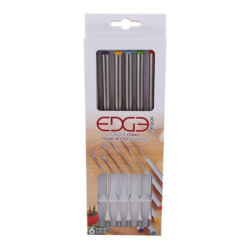 EDGE DESIGN Edge Design Fondue Forks Stainless Steel Handle Set 6 