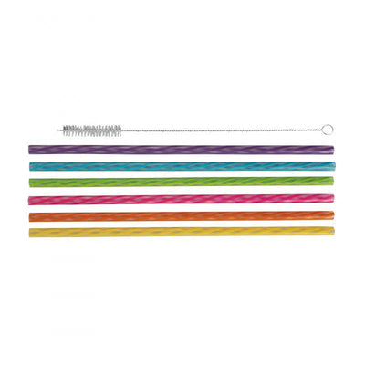 AVANTI Avanti Reusable Straws Rainbow Set Of 24 #14914 - happyinmart.com.au