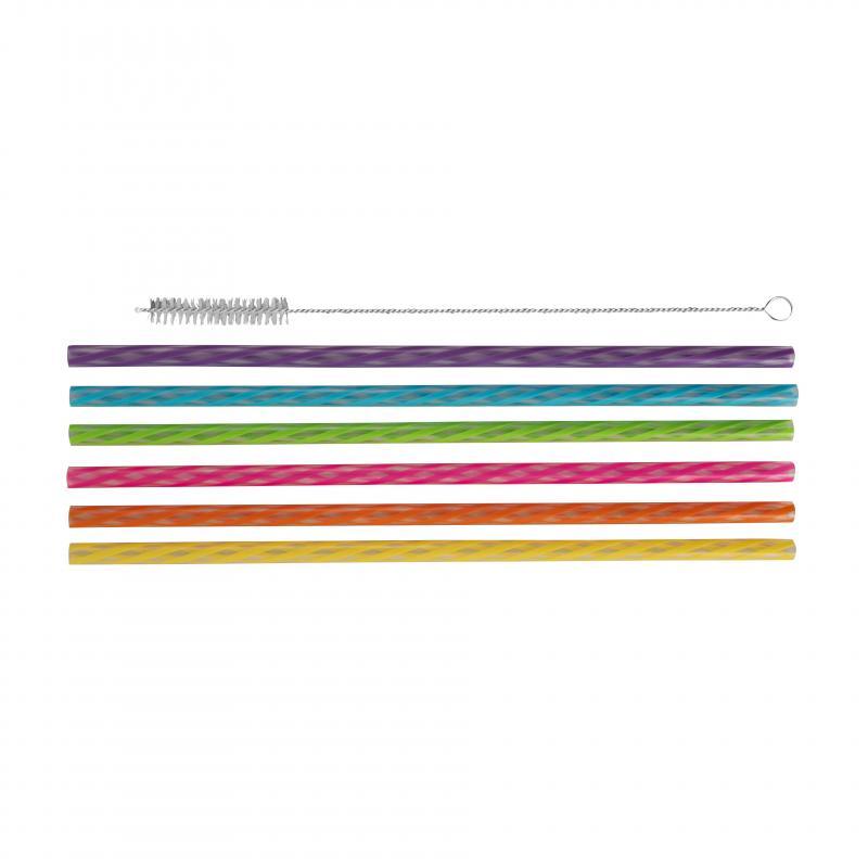 AVANTI Avanti Reusable Straws Rainbow Set Of 24 