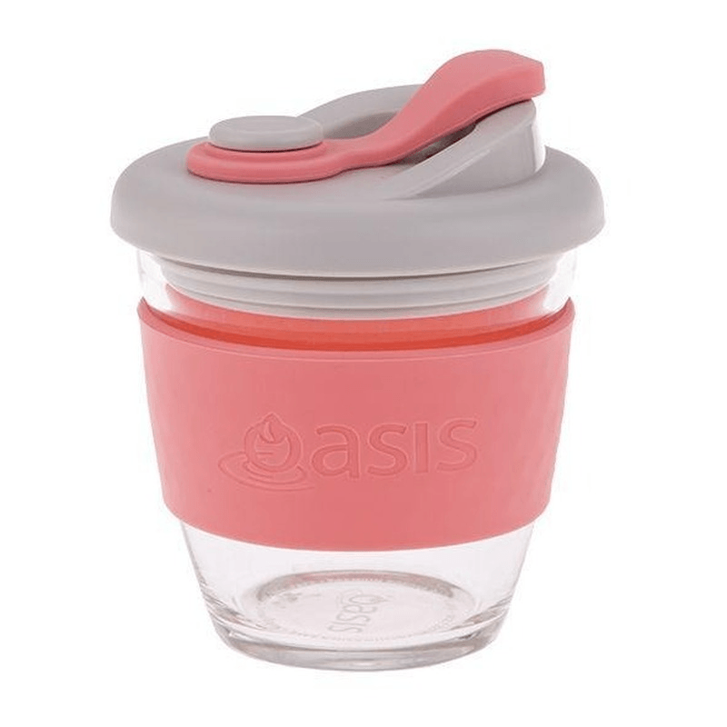 OASIS Oasis Borosilicate Glass Eco Cup 8oz Coral 