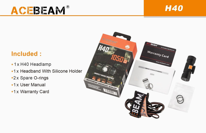 Acebeam Acebeam Multipurpose Lightweight Led Headlamp 1050 Lumen 
