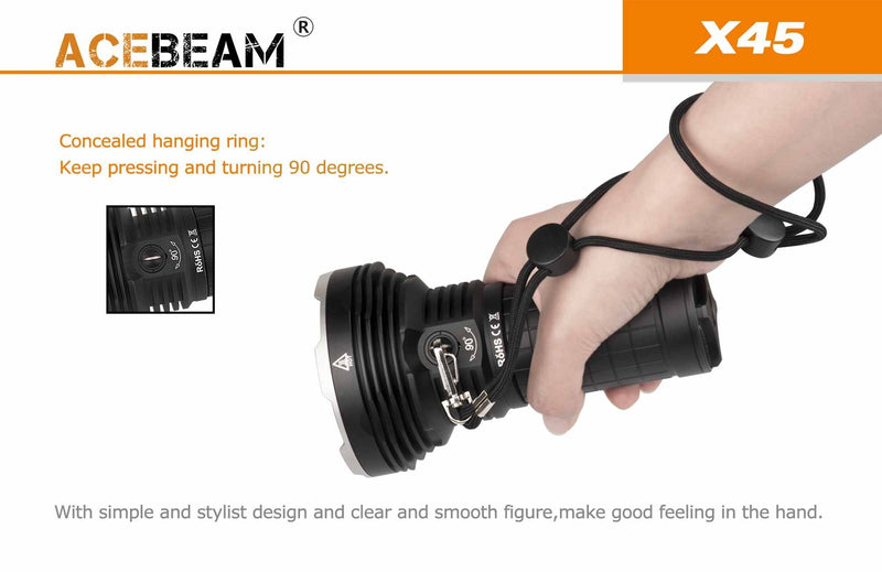 Acebeam 18000 Lumen Ultra Throw Handheld Led Searchlight 