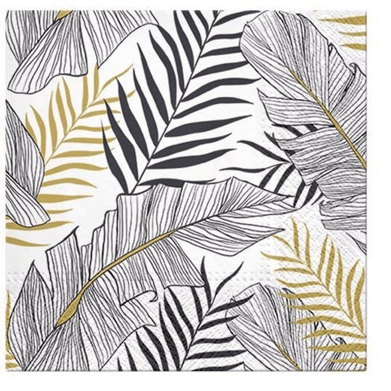 PAW Paw Lunch Napkins Exotic Leaves 
