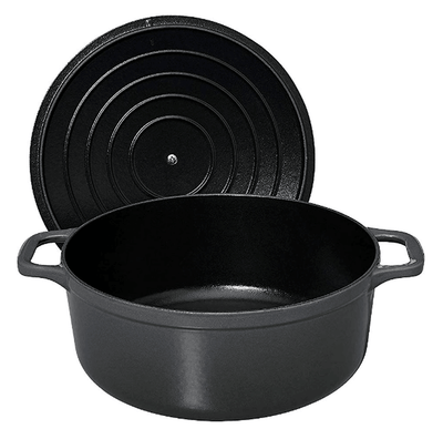 CHASSEUR Chasseur Round French Oven Caviar Cast Iron #19206 - happyinmart.com.au