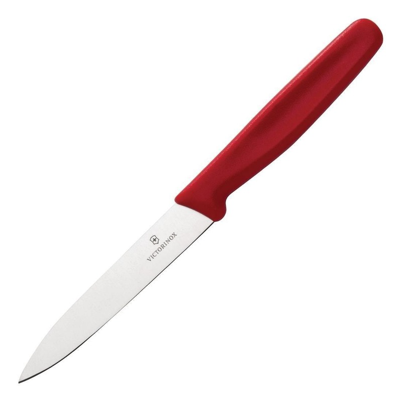 Victorinox Paring Knife 10cm Pointed Blade Nylon Hang Sell Red 