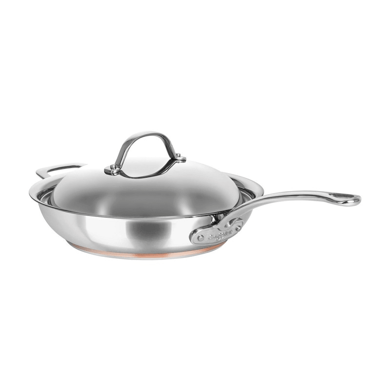 CHASSEUR Chasseur Le Cuivre Saute Pan With Lid And Helper Handle 