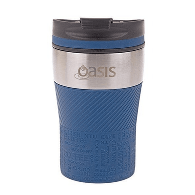 OASIS Oasis Cafe Stainless Steel Double Wall Insulated Travel Cup Navy #8904NY - happyinmart.com.au