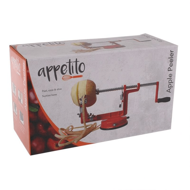 APPETITO Appetito Apple Peeler Corer With Suction Base Red 4311R - happyinmart.com.au