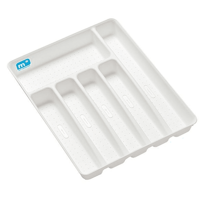 MADESMART Madesmart Basic 6 Compartment Cutlery Tray White 