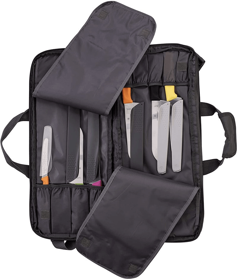 CHEFTECH Cheftech Pocket Knife Roll Storage Portable Carry Case Grey 