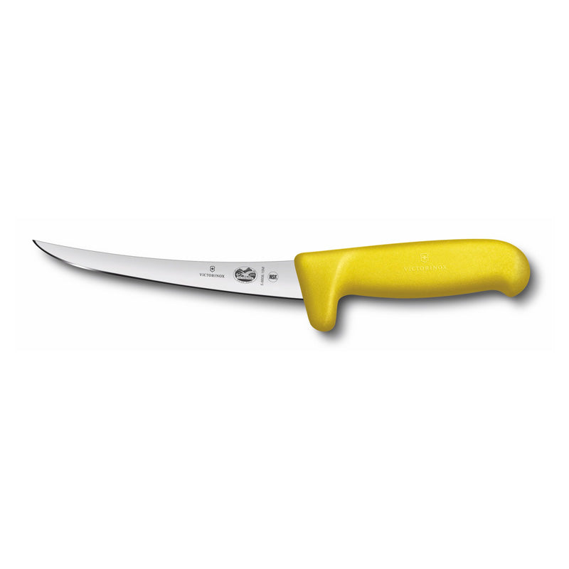 Victorinox Boning Knife 15cm Curved Safety Grip Narrow Blade Fibro 