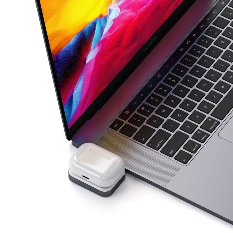 SATECHI Satechi Usb C Wireless Charging Dock For Airpods Space Grey 