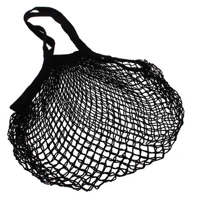 SACHI Sachi Cotton String Bag Long Handle Black #3661BK - happyinmart.com.au