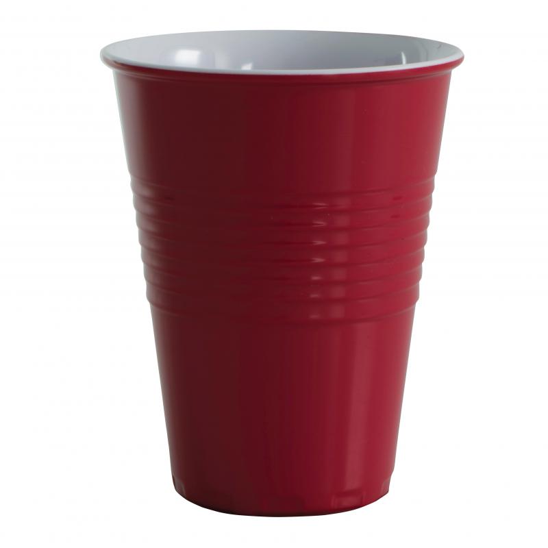Serroni Miami Melamine 2 Tone 400ml Cup Red 