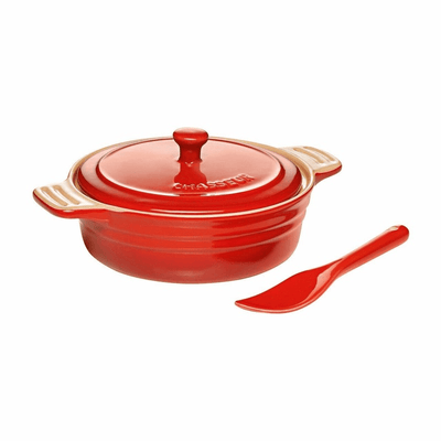 CHASSEUR Chasseur Camembert Baker With Cheese Spreader Red #19307 - happyinmart.com.au