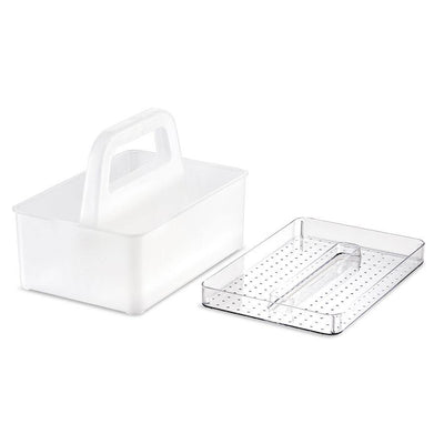 MADESMART Madesmart Stackable Caddy With Tray Frosted #4493-1 - happyinmart.com.au