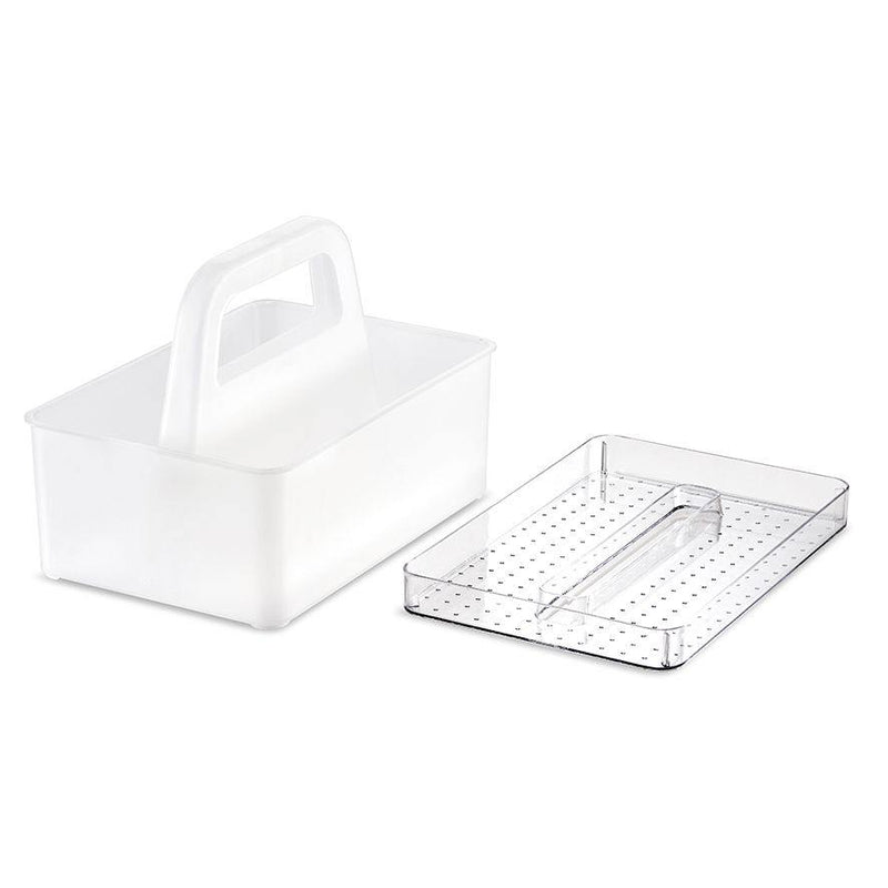 MADESMART Madesmart Stackable Caddy With Tray Frosted 