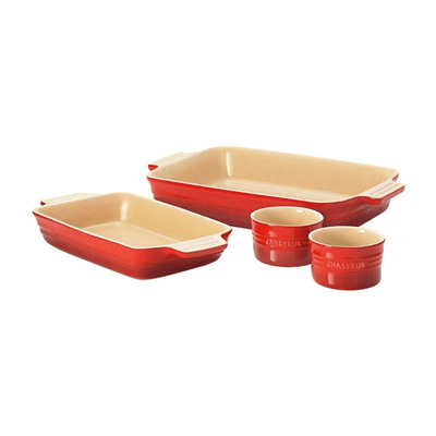 CHASSEUR Chasseur 4 Pieces Baking Set Red #19295 - happyinmart.com.au