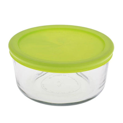 KITCHEN CLASSICS Kitchen Classics Round Container With Green Lid #4252 - happyinmart.com.au