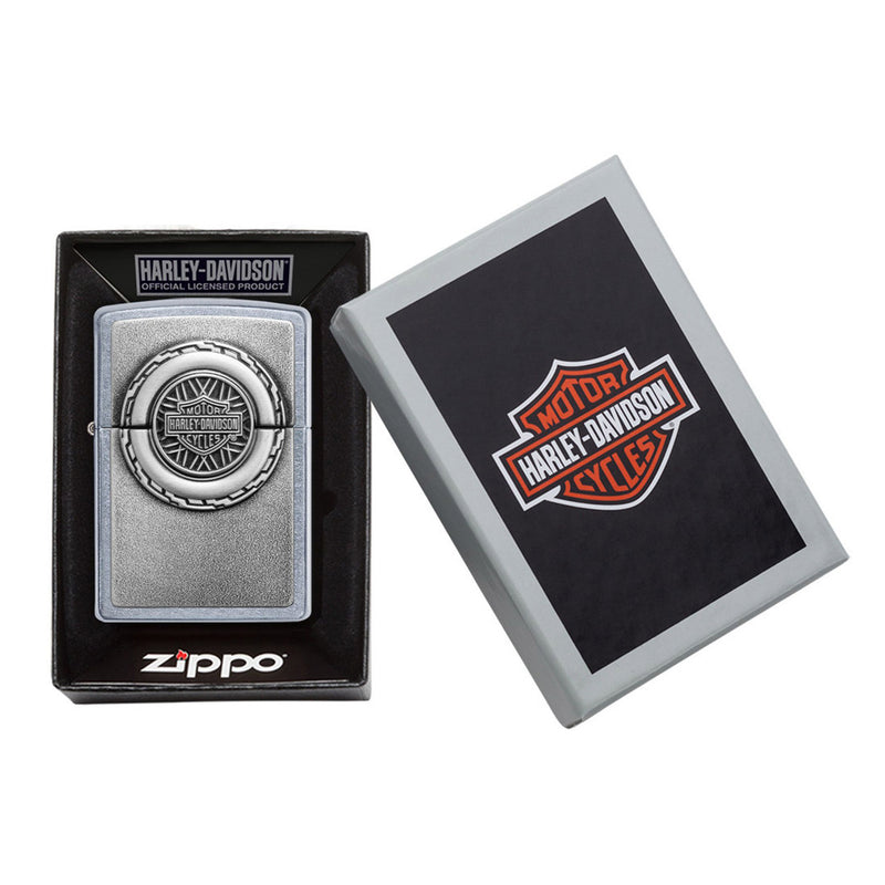 Zippo Hd Street Chrome Surprise Emblem Lighter Windproof 